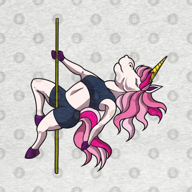 Unicorn on pole dance pole - Pole Fitness by Modern Medieval Design